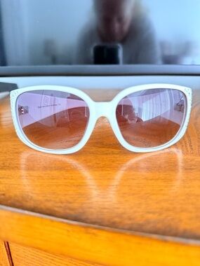 Dolce & Gabbana White Frame Sunglasses